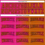 Custom Texas Orange Hot Pink Black Gradient Sports Hoodie with Name and Number - Personalized Stitched Pullover Sweatshirt