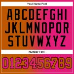 Custom Texas Orange Hot Pink Black Gradient Sports Hoodie with Name and Number - Personalized Stitched Pullover Sweatshirt