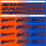 Custom Team Hoodie with Personalized Name and Number - Thunder Blue Orange-Black Gradient Fashion Sports Pullover Sweatshirt