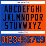 Custom Team Hoodie with Personalized Name and Number - Thunder Blue Orange-Black Gradient Fashion Sports Pullover Sweatshirt