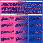 Custom Name Number Hoodie - Personalized Thunder Blue Pink Black Gradient Sports Pullover Sweatshirt Personalized Stitched