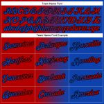 Custom Team Hoodie with Personalized Name & Number - Fashion Sports Pullover Sweatshirt in Thunder Blue Red-Black Gradient