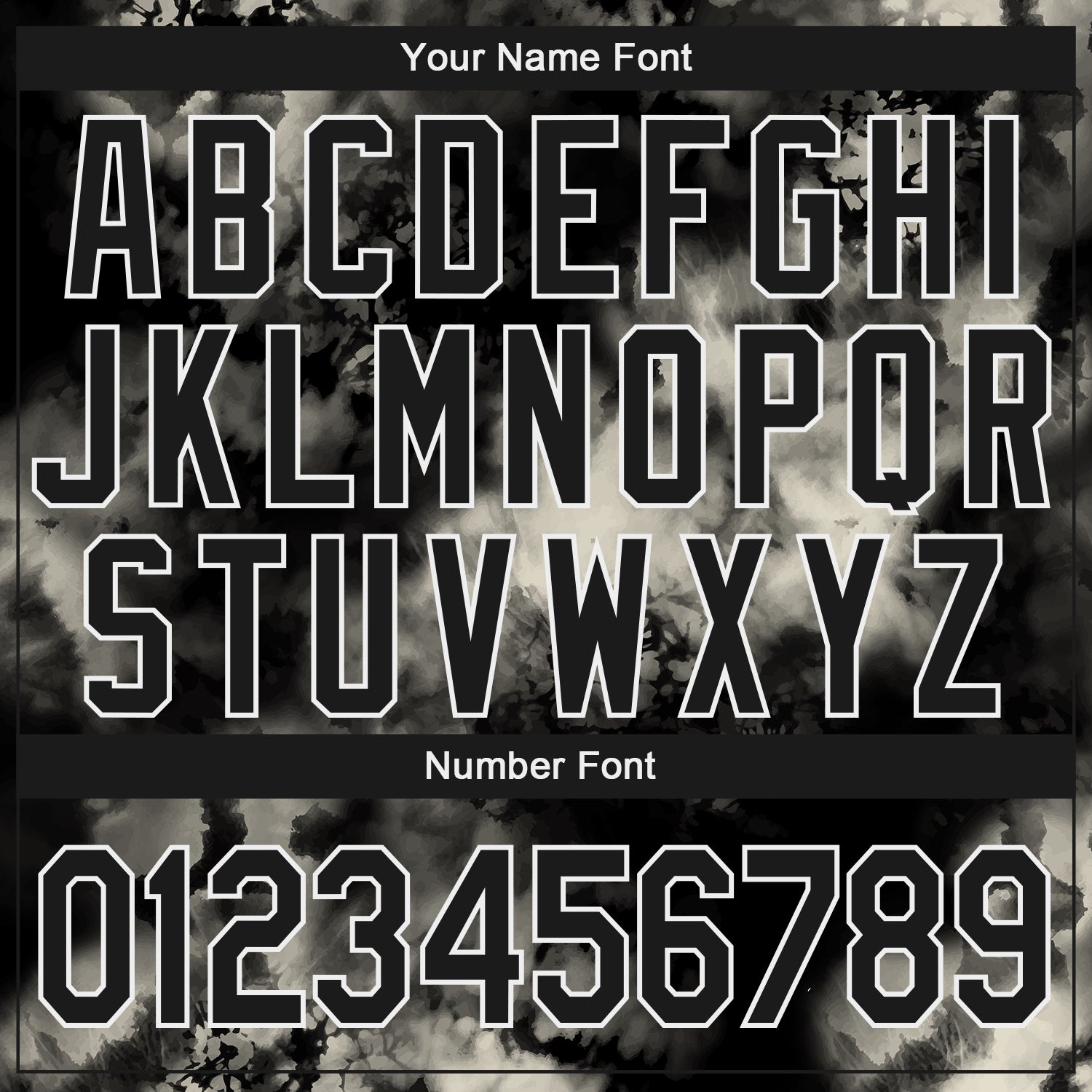 Personalized Stitched Tie Dye Black-White 3D Abstract Style Sports Pullover Sweatshirt Hoodie Team Custom Name and Number Custom Name Number 3D Abstract Tie Dye Hoodie Sweatshirt in Black-White - Personalized Sports Pullover Personalized Stitched - Image 4
