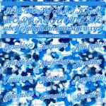 Custom Name and Number Tie Dye Hoodie Electric Blue-White 3D Abstract Watercolor Sports Pullover Sweatshirt Personalized