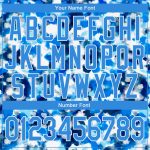 Custom Name and Number Tie Dye Hoodie Electric Blue-White 3D Abstract Watercolor Sports Pullover Sweatshirt Personalized