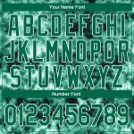 Custom Name and Number Hoodie - 3D Abstract Tie Dye Sports Sweatshirt in Kelly Green-White, Stitched Shibori Style Personalized