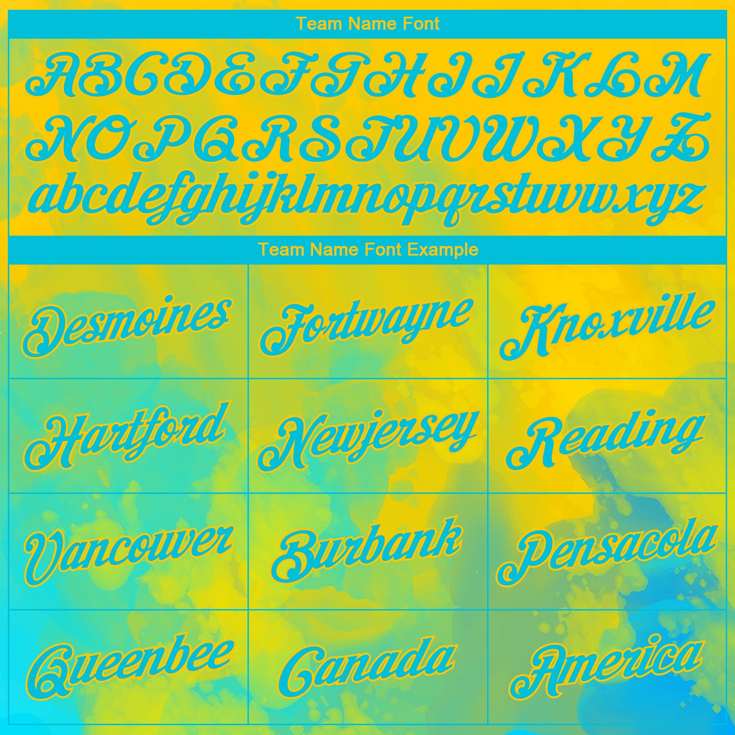 Personalized Stitched Tie Dye Lakes Blue-Gold 3D Bright Flow Watercolor Sports Pullover Sweatshirt Hoodie Team Custom Name and Number Custom Name and Number Tie Dye Pullover Hoodie in Lakes Blue-Gold 3D Bright Flow Watercolor Sports Design Personalized Stitched - Image 3