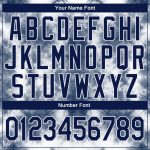 Custom Name & Number Pullover Hoodie, 3D Abstract Tie Dye Navy-White Sports Sweatshirt, Personalized Stitched Design Personalized