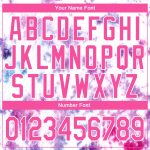 Custom Team Name Number Hoodie Pullover Sweatshirt 3D Watercolor Pink-White Tie Dye Design, Personalized Stitched Style Personalized