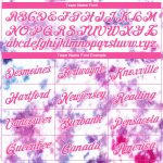 Custom Team Name Number Hoodie Pullover Sweatshirt 3D Watercolor Pink-White Tie Dye Design, Personalized Stitched Style Personalized