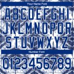 Custom Name Number 3D Watercolor Tie Dye Hoodie Royal-White Personalized Sports Pullover Sweatshirt Personalized Stitched