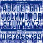 Custom Name & Number Tie Dye Hoodie Pullover Sweatshirt - Personalized Royal-White 3D Watercolor Sports Apparel Personalized
