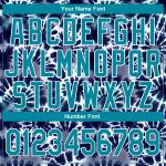 Custom Name Number Tie Dye Hoodie | Teal White 3D Batik Sports Pullover Sweatshirt for Hippie Style Personalized Stitched