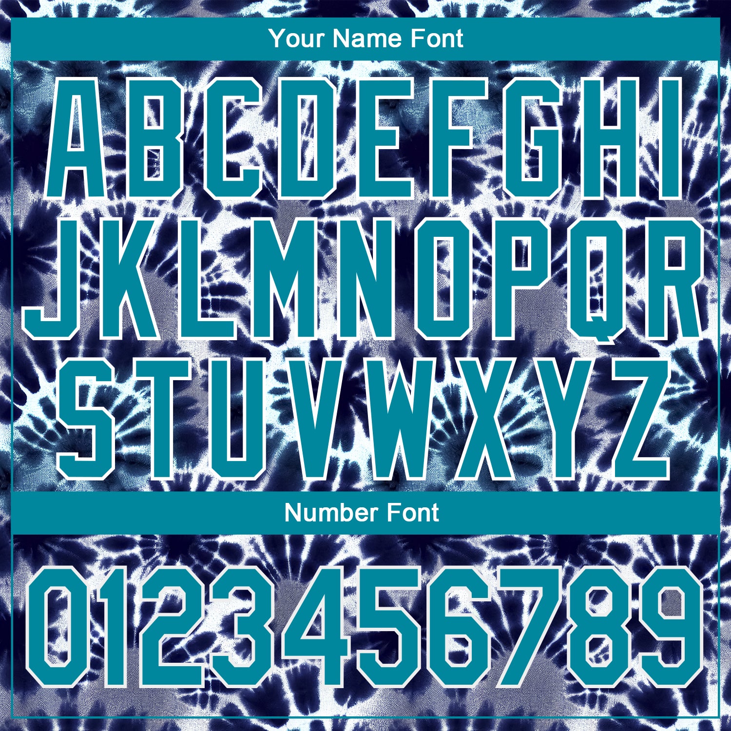 Personalized Stitched Tie Dye Teal-White 3D Hippie Batik Sports Pullover Sweatshirt Hoodie Team Custom Name and Number Custom Name Number Tie Dye Hoodie | Teal White 3D Batik Sports Pullover Sweatshirt for Hippie Style Personalized Stitched - Image 4