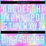 Custom Name & Number Tie Dye Hoodie - Personalized White-Light Blue 3D Sweatshirt Sports Pullover Personalized Stitched Tie