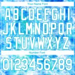 Custom Name and Number 3D Abstract Tie Dye Hoodie Pullover Sweatshirt in White-Sky Blue - Personalized Sports Wear Personalized