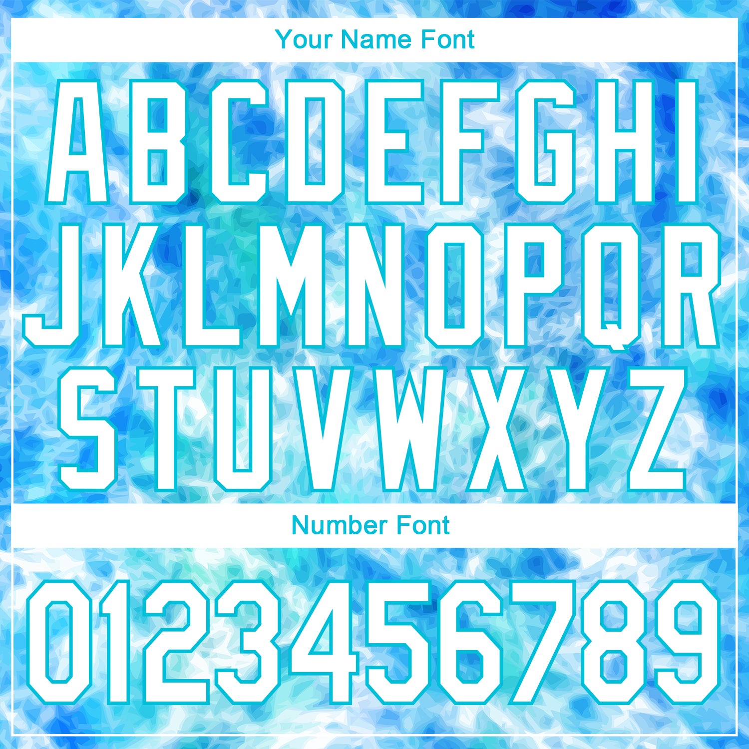 Personalized Stitched Tie Dye White-Sky Blue 3D Abstract Style Sports Pullover Sweatshirt Hoodie Team Custom Name and Number Custom Name and Number 3D Abstract Tie Dye Hoodie Pullover Sweatshirt in White-Sky Blue - Personalized Sports Wear Personalized - Image 4