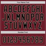 Custom Name Number Pullover Hoodie Sweatshirt for Team, Personalized Stitched White Black Crimson Split Fashion Sports Apparel
