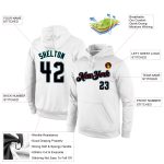 Personalized Sports Hoodie Black Crimson White Stitched Pullover Sweatshirt Personalized Stitched White Black-Crimson Sports