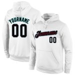 Personalized Sports Hoodie Black Crimson White Stitched Pullover Sweatshirt Personalized Stitched White Black-Crimson Sports