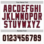 Custom Name & Number Sports Hoodie - Personalized Black Crimson Stitched Pullover Sweatshirt Personalized Stitched White