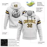 Custom Name Number Pullover Hoodie Black Gold Football Sweatshirt Personalized Stitched Team Apparel Personalized Stitched