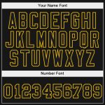 Custom Name and Number Hoodie - Personalized Black-Gold Split Pullover Fashion Sports Sweatshirt Personalized Stitched White