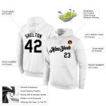 Custom Team Name Number Sports Hoodie Pullover Sweatshirt - Personalized Stitched White Black Gray Personalized Stitched
