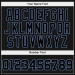 Custom Name & Number Stitched Sports Hoodie in White, Black, Light Blue Split - Personalized Sweatshirt Pullover Personalized