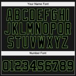 Custom Neon Green Black White Sports Hoodie with Personalized Name and Number - Stitched Pullover Sweatshirt Personalized