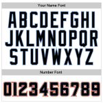 Custom Name Number Sports Hoodie Pullover Sweatshirt White Black Orange - Personalized Team Apparel Personalized Stitched