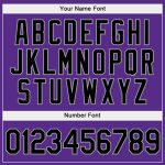 Custom Name Number Sports Hoodie, Personalized Black Purple Split Sweatshirt, Stitched Pullover Personalized Stitched White