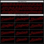Custom Sports Hoodie with Personalized Name & Number, Black-Red Split Design, Stitched Pullover Sweatshirt for Team Wear