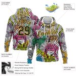 Custom Name Number Sports Hoodie Sweatshirt for Horse Camel Team - Personalized 3D Pattern Stitched Design in White Black Yellow
