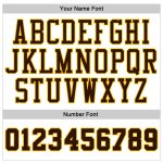 Customizable Sports Hoodie with Brown-Gold Pinstripe - Personalized Stitched Pullover Sweatshirt with Team Name and Number