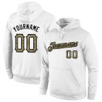 Custom Name and Number Hoodie Personalized Stitched White Camo-Black Sports Pullover Sweatshirt for Team Apparel Personalized