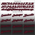 Custom Name and Number Sports Pullover Hoodie - Personalized Crimson-Black Fade Stitched Design, White Sweatshirt Personalized