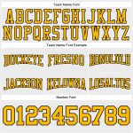 Custom Name Number Football Hoodie Sweatshirt Personalized Stitched White Gold-Black Team Apparel Personalized Stitched White
