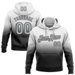 Custom Name Number Sports Hoodie Pullover Sweatshirt Personalized Stitched White Gray Black Fade Fashion Personalized Stitched