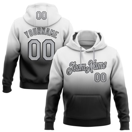 Custom Name Number Sports Hoodie Pullover Sweatshirt Personalized Stitched White Gray Black Fade Fashion Personalized Stitched