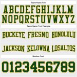 Custom Name Number Green Gold Football Hoodie Pullover Sweatshirt Personalized Stitched Design Personalized Stitched White