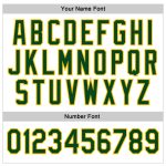 Custom Team Name Number Hoodie Sports Pullover Sweatshirt Stitched White Green Gold Personalized Stitched White Green-Gold