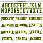 Custom Team Name Number Hoodie Sports Pullover Sweatshirt Stitched White Green Gold Personalized Stitched White Green-Gold