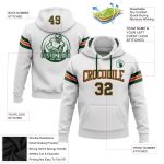 Custom Name Number Football Hoodie Sweatshirt White Green Orange Personalized Stitched Team Apparel Personalized Stitched