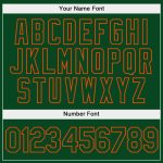 Custom Team Name Number Hoodie - Personalized Stitched White Green-Orange Split Fashion Sports Pullover Sweatshirt Personalized