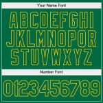Custom Name Number Hoodie Stitched White Kelly Green Gold Split Fashion Sports Pullover Sweatshirt for Team Personalized