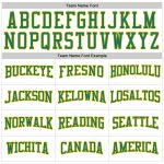 Custom Name Team Sweatshirt Hoodie Personalized White Green Gold Sports Pullover with Stitched Number Personalized Stitched