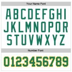 Custom Name Team Sweatshirt Hoodie Personalized White Green Gold Sports Pullover with Stitched Number Personalized Stitched
