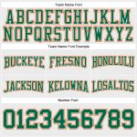Custom Name Number Football Hoodie Sweatshirt Pullover in White Kelly Green-Orange - Personalized Team Apparel Personalized