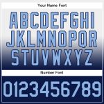 Custom Name Number Fade Pullover Hoodie Sweatshirt - Personalized Stitched White Light Blue Navy Fashion Sports Team Apparel
